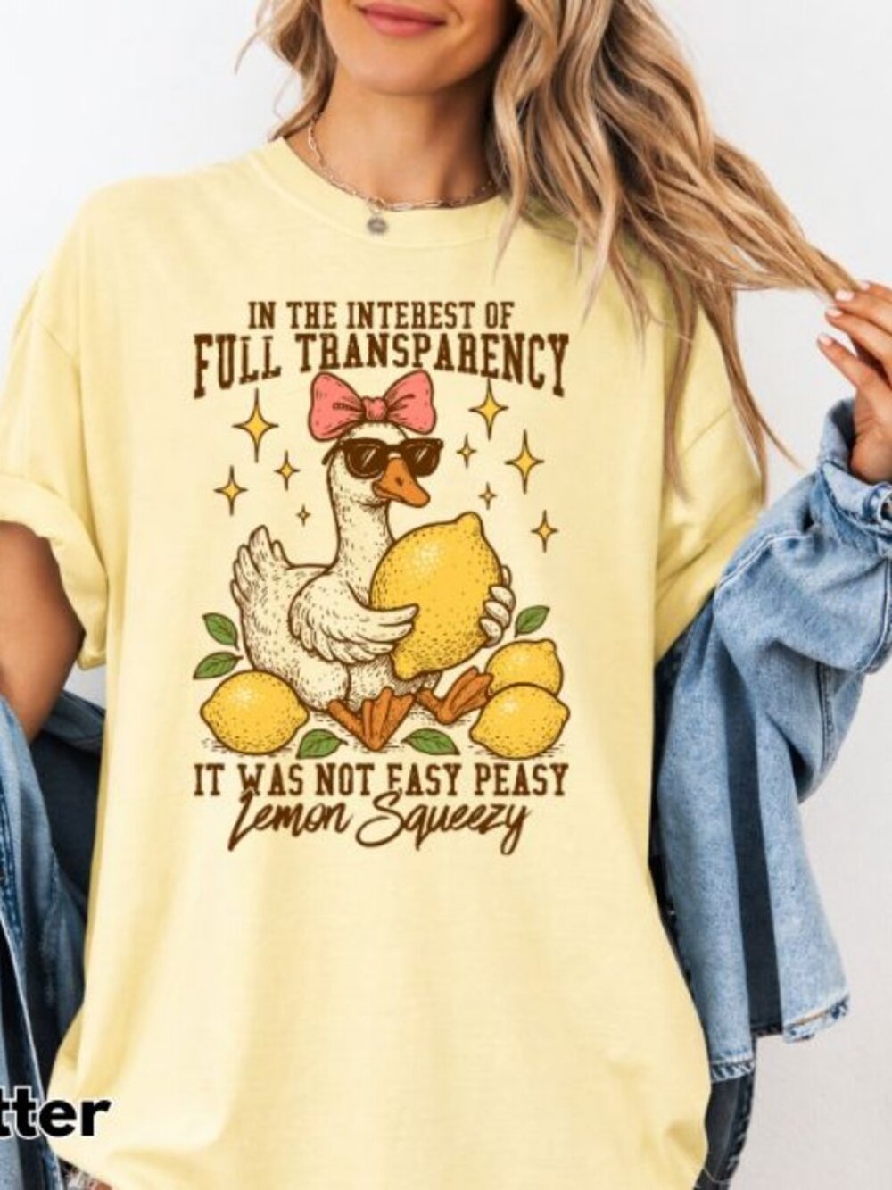 NEW Funny Retro Duck Shirt Not Easy Peasy Lemon Squeezy T-Shirt - GREAT GIFT!